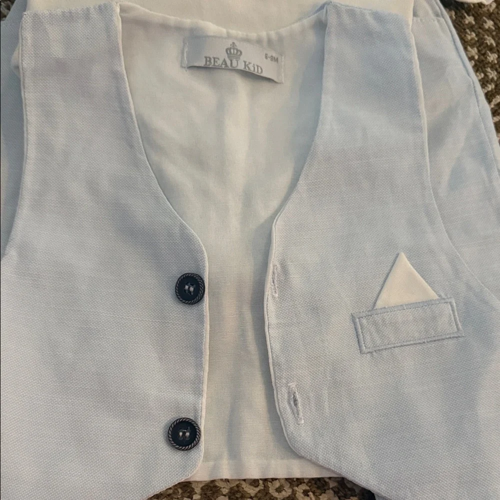 Charming Blue and White Kids Tie Set